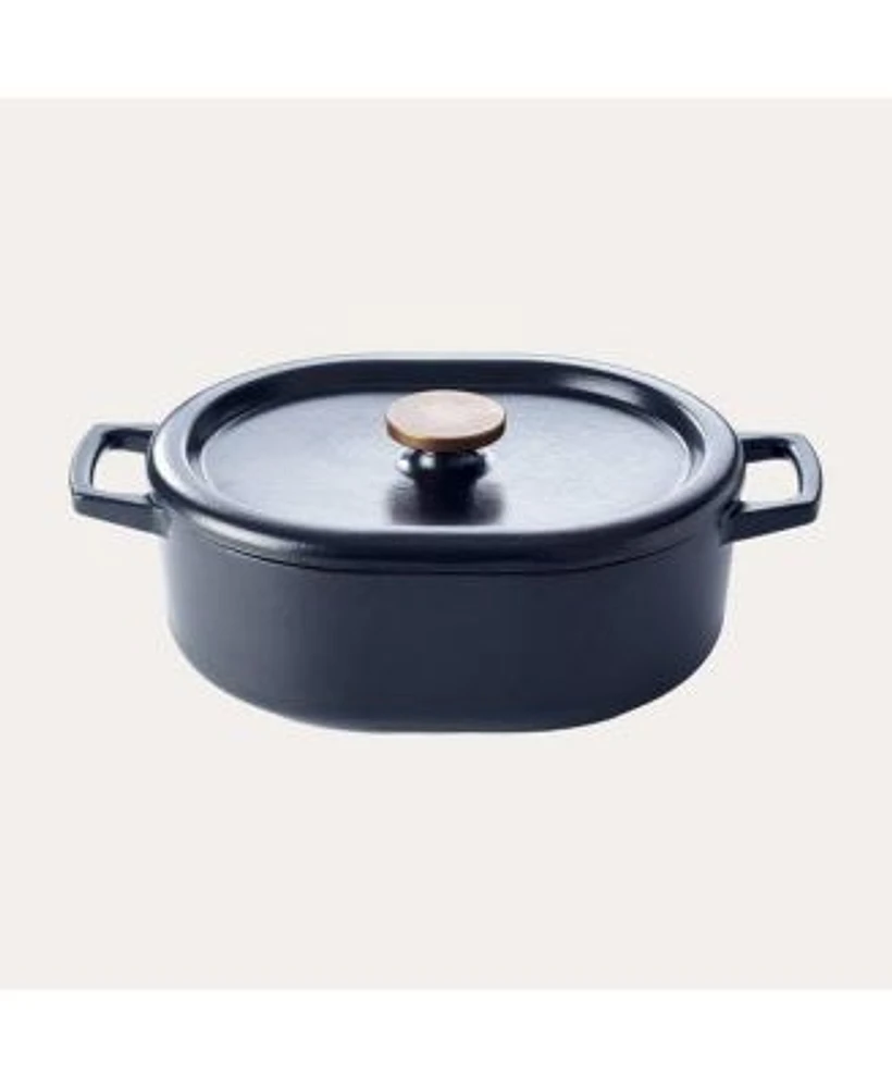 Alva Nori Enameled Cast Iron Dutch Oven With Lid 6 Qt. Nonstick Stove To Table Oval Enameled Pot