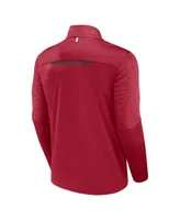 Men's Fanatics Red Tampa Bay Buccaneers Defender Half-Zip Top