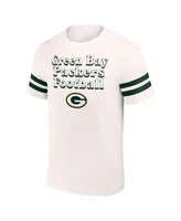 Men's Nfl x Darius Rucker Collection by Fanatics Cream Distressed Green Bay Packers Vintage-Like T-shirt