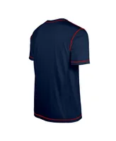 Men's New Era Navy Houston Texans Third Down Puff Print T-shirt