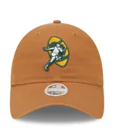 Women's New Era Brown Green Bay Packers Throwback Main Core Classic 2.0 9TWENTY Adjustable Hat