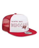 Men's New Era White, Red Tampa Bay Buccaneers Banger 9FIFTY Trucker Snapback Hat