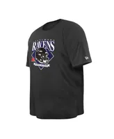 Men's New Era Black Baltimore Ravens Big and Tall Helmet T-shirt