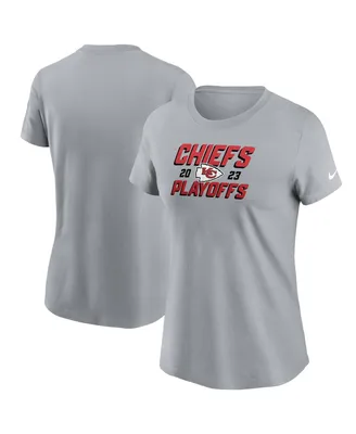 Women's Nike Gray Kansas City Chiefs 2023 Nfl Playoffs Iconic T-shirt