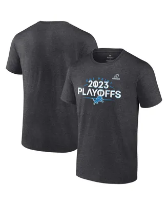 Men's Fanatics Charcoal Detroit Lions 2023 Nfl Playoffs Big and Tall T-shirt