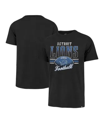 Men's '47 Brand Black Distressed Detroit Lions Last Call Franklin T-shirt