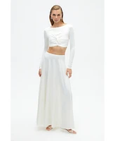 Women's Flounced Long Skirt