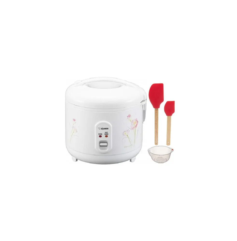 Zojirushi Ns-RPC10 Rice Cooker and Warmer (1.0-Liter, Tulip) Bundle