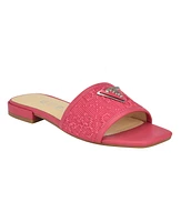 Guess Women's Tamsea One Band Square Toe Slide Flat Sandals