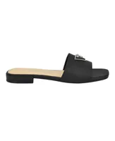 Guess Women's Tamsea One Band Square Toe Slide Flat Sandals