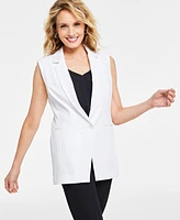 I.n.c. International Concepts Women's Sleeveless Blazer, Created for Macy's