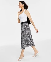 I.n.c. International Concepts Women's Printed Pleated Midi Skirt, Created for Macy's