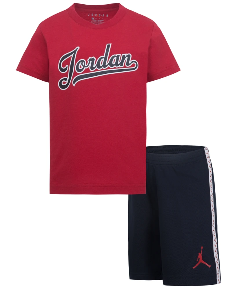 Jordan Little Boys Flight Mvp Tee and Mesh Shorts Set