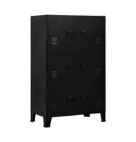 Industrial Storage Chest Black 29.5"x15.7"x47.2" Steel