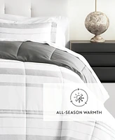 ienjoy Home Stitched Stripe -Piece Comforter Set