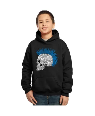 Boy's Word Art Hooded Sweatshirt - Punk Mohawk