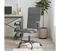 Office Chair Gray Mesh Fabric and Faux Leather