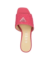 Guess Women's Gables Block Heel Slip On One Band Sandals