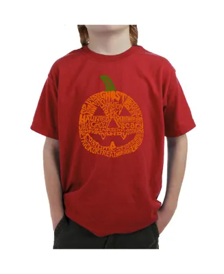 Boy's Word Art T-shirt - Pumpkin