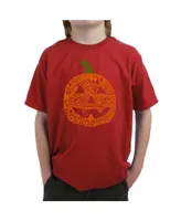 Boy's Word Art T-shirt - Pumpkin