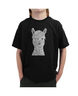 Boy's Word Art T-shirt - Alpaca