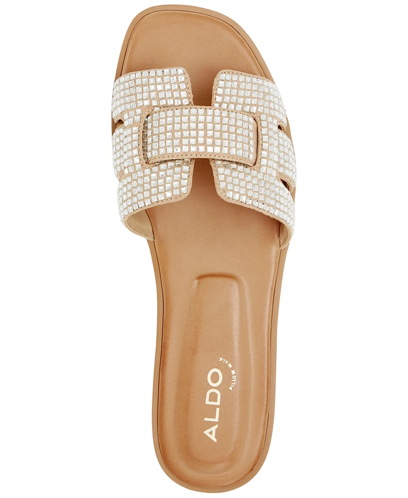Aldo Women's Elenaa Studded Flat Slide Sandals