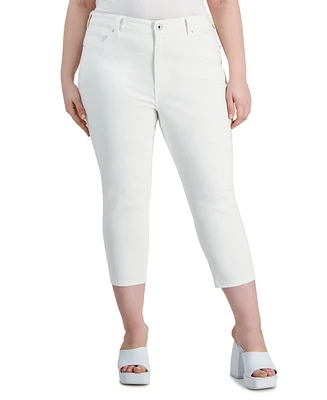 Celebrity Pink Trendy Plus Mid-Rise Skinny Cropped Jeans