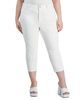 Celebrity Pink Trendy Plus Mid-Rise Skinny Cropped Jeans