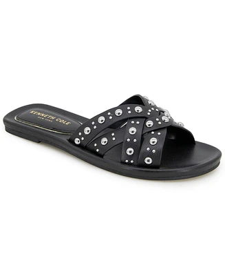 Kenneth Cole New York Women's Jula Stud Slip On Flat Sandals