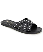 Kenneth Cole New York Women's Jula Stud Slip On Flat Sandals
