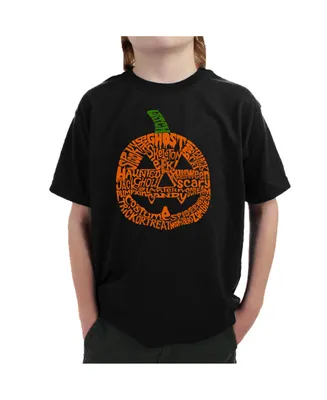 Boy's Word Art T-shirt - Pumpkin