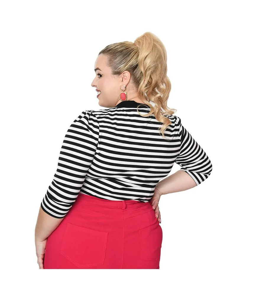 Plus Size Three Quarter Sleeve Sweetie Knit Top