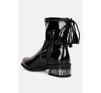 London Rag Cheer Leader Tassels Detail Ankle Boots