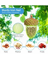 Sugift Metal Acorn Wild Bird Feeder Outdoor Hanging Food Dispenser for Garden Yard