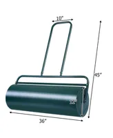 36 x 12 Inch Tow Lawn Roller Water Filled Metal Push Roller