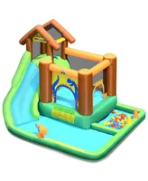 Inolait Inflatable Waterslide Bounce House Climbing Wall without Blower