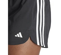 adidas Women's Pacer Training 3-Stripes Woven High-Rise Shorts