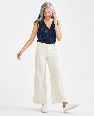 Style & Co Women's High-Rise Wide-Leg Jeans, Created for Macy's