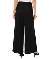 CeCe Women's Overlap Tie Front Wide Leg Soft Pants