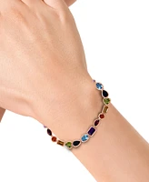 Effy Multi-Gemstone Mixed Cut Tennis Bracelet (10-5/8 ct. t.w.) in 14k Gold