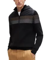 Boss by Hugo Men's Contrast Hood Knitted Jacket