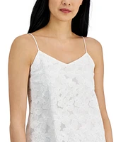Anne Klein Women's Floral Embroidered Sleeveless Top