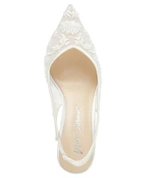 Betsey Johnson Women's Nikki Embroidered Slingback Evening Pumps