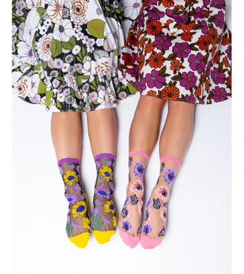 Sock Candy Women's Sunflower Sheer Socks Bundle