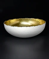 Godinger Signature Collection Enamel Gold-Tone Stainless Serving Bowl