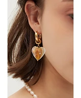 Esmee Glaze Heart Dangle Earrings