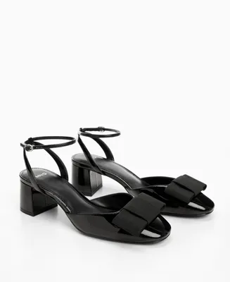 Mango Women's Patent Leather Bow Shoe