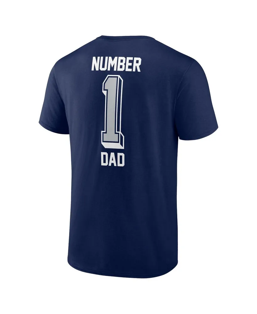 Men's Fanatics Navy Dallas Cowboys Number One Dad T-shirt