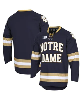 Men's Under Armour Navy Notre Dame Fighting Irish Ua Replica Hockey Jersey