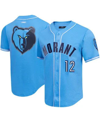 Men's Pro Standard Ja Morant Blue Memphis Grizzlies Capsule Player Baseball Button-Up Shirt